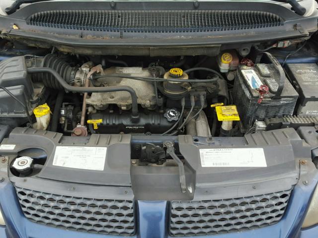 2B8GP54L71R340292 - 2001 DODGE GRAND CARA BLUE photo 7