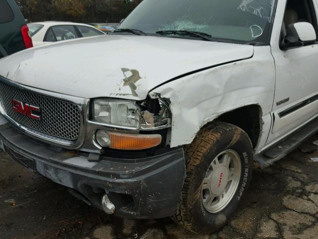 1GKEC13T01R227957 - 2001 GMC YUKON WHITE photo 9