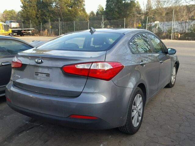 KNAFX4A65G5437857 - 2016 KIA FORTE LX GRAY photo 4