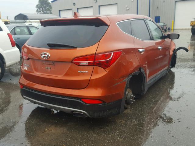 5XYZT3LB1GG314208 - 2016 HYUNDAI SANTA FE S ORANGE photo 4