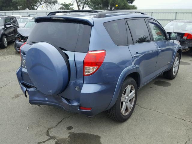 JTMZD32V376038447 - 2007 TOYOTA RAV4 SPORT BLUE photo 4