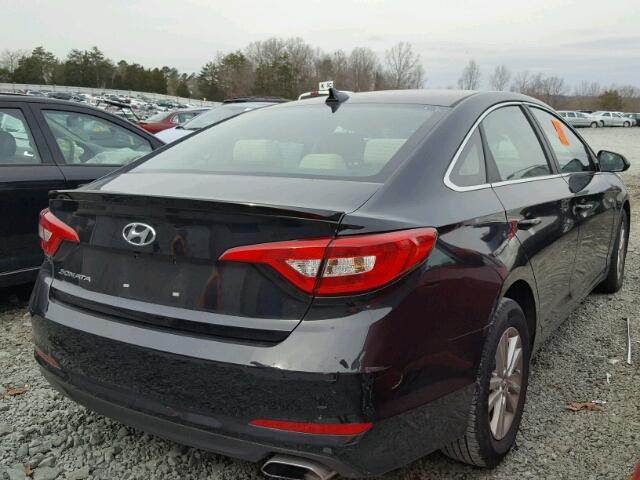 5NPE24AF3HH520511 - 2017 HYUNDAI SONATA SE BLACK photo 4