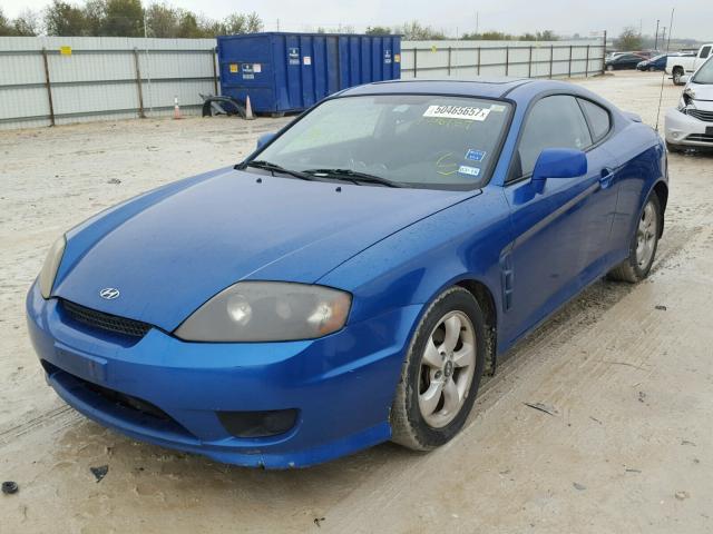 KMHHM65D05U178184 - 2005 HYUNDAI TIBURON BLUE photo 2