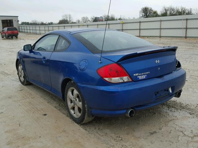 KMHHM65D05U178184 - 2005 HYUNDAI TIBURON BLUE photo 3