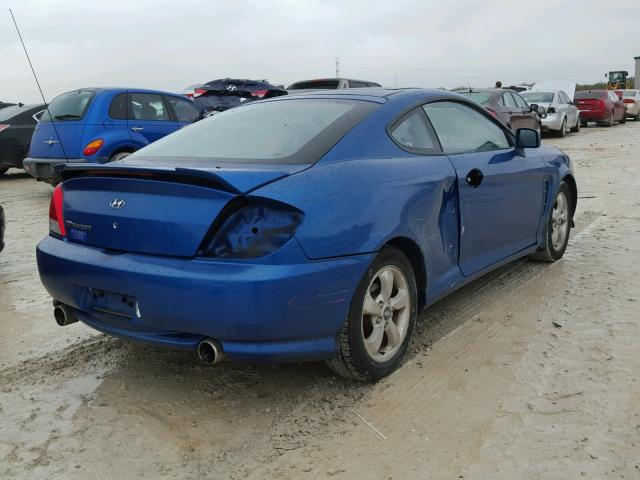 KMHHM65D05U178184 - 2005 HYUNDAI TIBURON BLUE photo 4