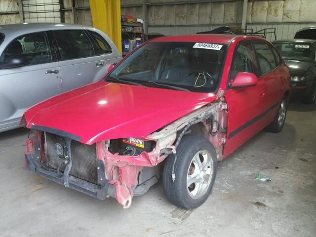 KMHDN56D25U174710 - 2005 HYUNDAI ELANTRA GL RED photo 2