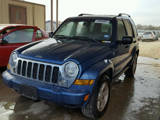 1J4GL58KX5W706674 - 2005 JEEP LIBERTY LI BLUE photo 2