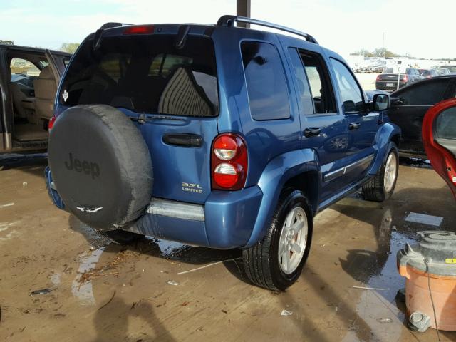 1J4GL58KX5W706674 - 2005 JEEP LIBERTY LI BLUE photo 4