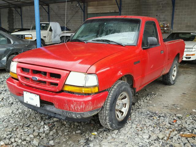 1FTYR10C7YPB49498 - 2000 FORD RANGER RED photo 2