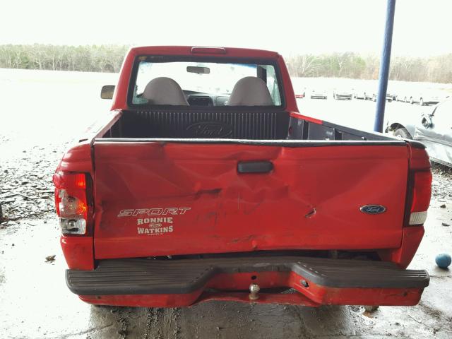 1FTYR10C7YPB49498 - 2000 FORD RANGER RED photo 9