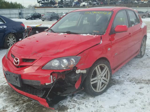 JM1BK344X81831965 - 2008 MAZDA 3 HATCHBAC RED photo 2