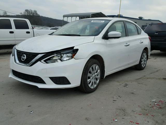 3N1AB7AP5GL664894 - 2016 NISSAN SENTRA S WHITE photo 2