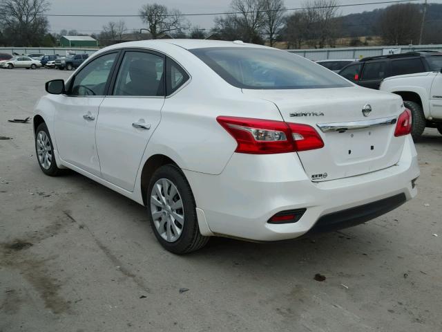 3N1AB7AP5GL664894 - 2016 NISSAN SENTRA S WHITE photo 3