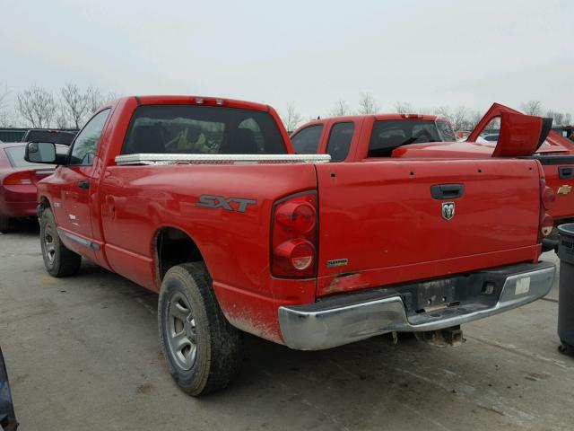 1D7HA16NX8J169107 - 2008 DODGE RAM 1500 S RED photo 3