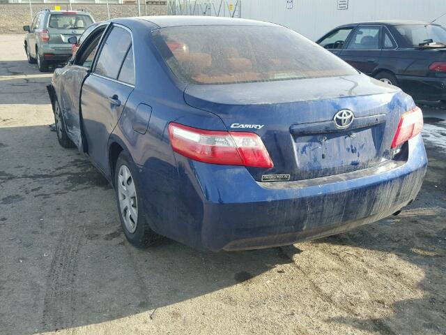 4T1BE46K09U332094 - 2009 TOYOTA CAMRY BASE BLUE photo 3