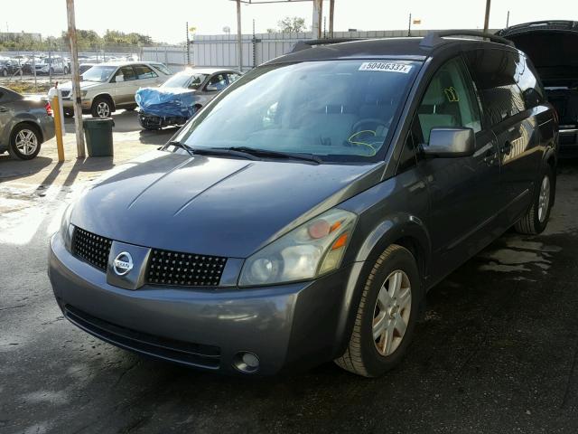 5N1BV28U94N319334 - 2004 NISSAN QUEST S GRAY photo 2