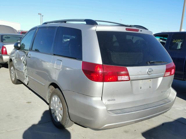 5TDZA23C85S355198 - 2005 TOYOTA SIENNA CE SILVER photo 3