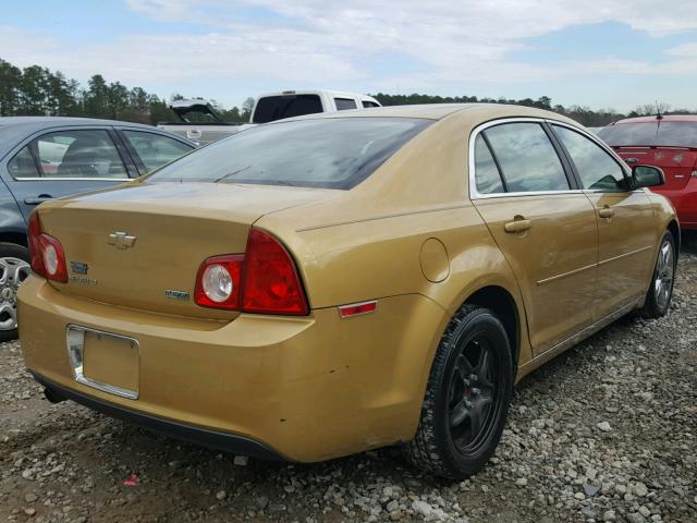 1G1ZC5E05A4162214 - 2010 CHEVROLET MALIBU 1LT 金色 照片 4