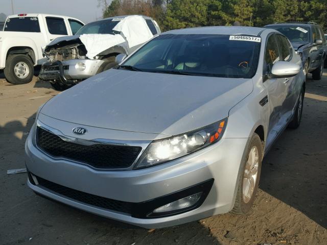 KNAGM4A71D5375343 - 2013 KIA OPTIMA LX SILVER photo 2