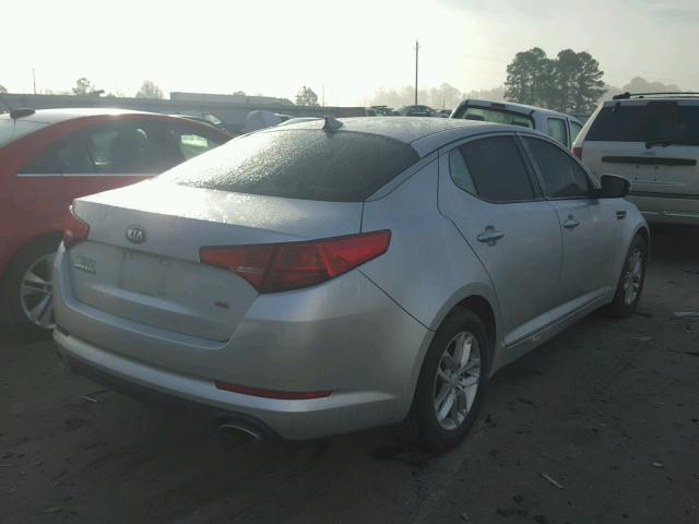 KNAGM4A71D5375343 - 2013 KIA OPTIMA LX SILVER photo 4