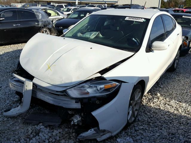 1C3CDFBAXDD137783 - 2013 DODGE DART SXT WHITE photo 2