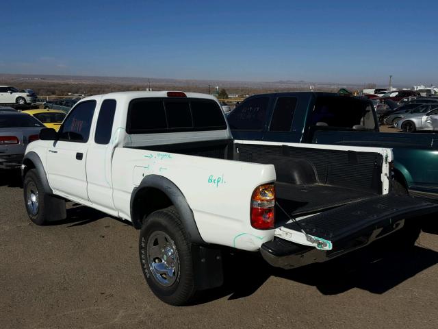 5TESN92N32Z066035 - 2002 TOYOTA TACOMA XTR WHITE photo 3