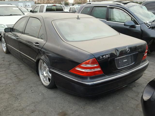 WDBNG70J5YA071198 - 2000 MERCEDES-BENZ S 430 BLACK photo 3