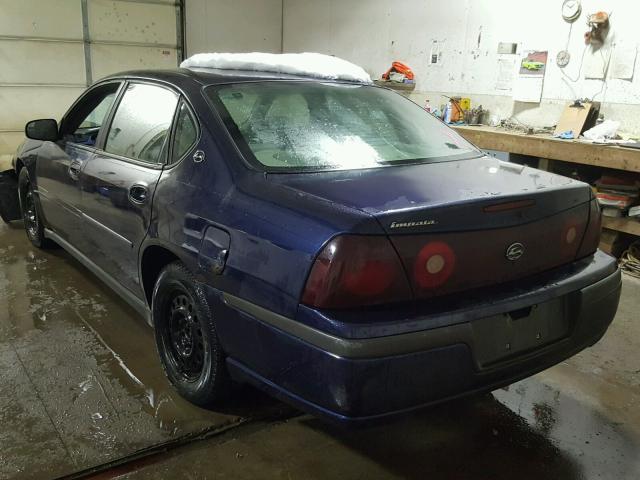 2G1WF55E419198348 - 2001 CHEVROLET IMPALA 蓝色 照片 3