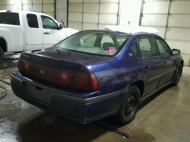 2G1WF55E419198348 - 2001 CHEVROLET IMPALA 蓝色 照片 4