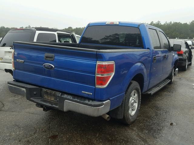 1FTEW1CM1BKD06558 - 2011 FORD F150 SUPER BLUE photo 4