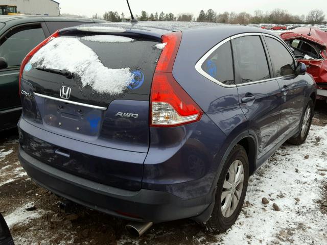 JHLRM4H59CC011412 - 2012 HONDA CR-V EX BLUE photo 4