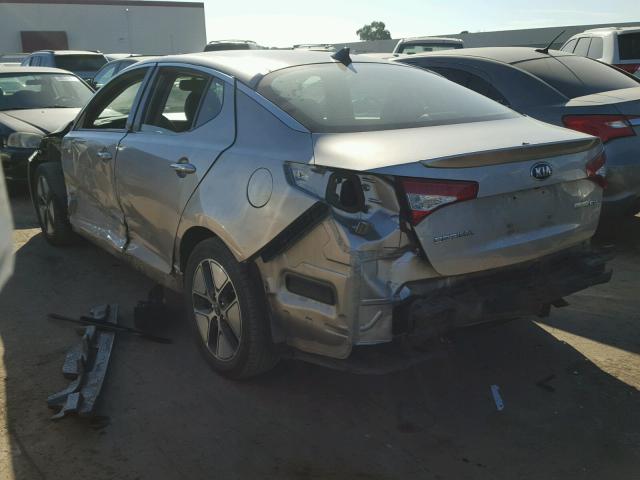 KNAGM4AD1D5045224 - 2013 KIA OPTIMA HYB SILVER photo 3