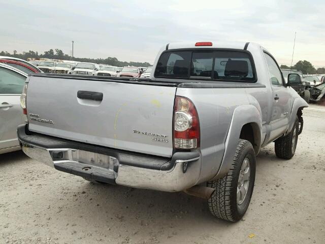 5TENX62N39Z645672 - 2009 TOYOTA TACOMA PRE SILVER photo 4