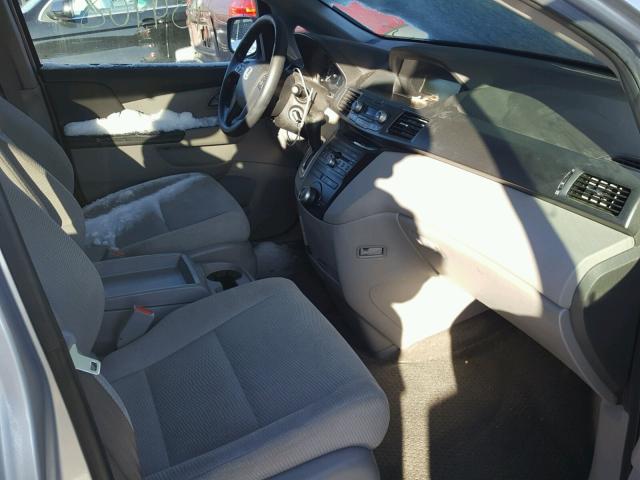 5FNRL5H46BB019272 - 2011 HONDA ODYSSEY EX SILVER photo 5