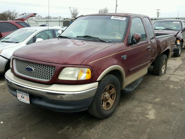 1FTRX17L0XNB88038 - 1999 FORD F150 BURGUNDY photo 2