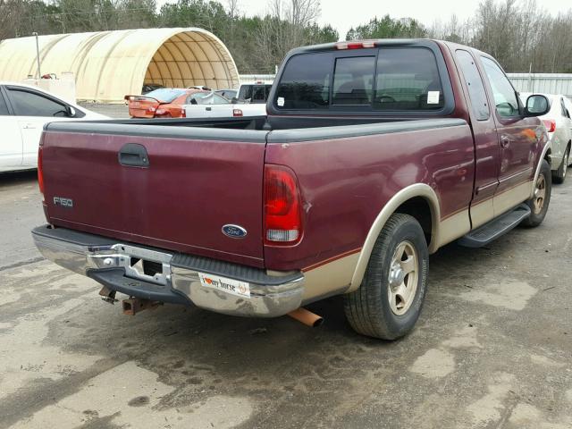 1FTRX17L0XNB88038 - 1999 FORD F150 BURGUNDY photo 4