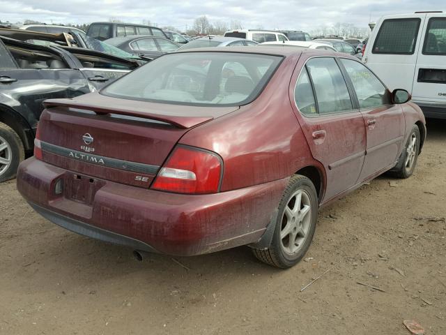 1N4DL01D61C133314 - 2001 NISSAN ALTIMA XE BURGUNDY photo 4