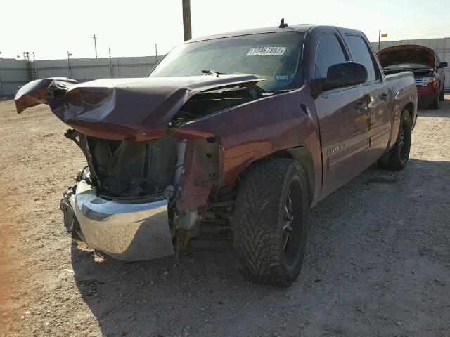 3GCPCSE0XDG311754 - 2013 CHEVROLET SILVERADO MAROON photo 2