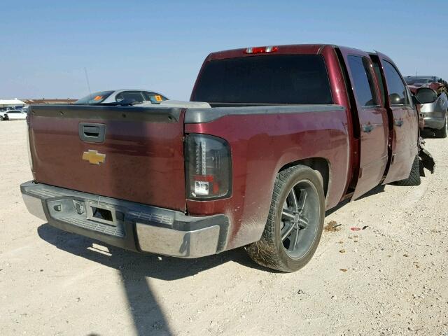 3GCPCSE0XDG311754 - 2013 CHEVROLET SILVERADO MAROON photo 4