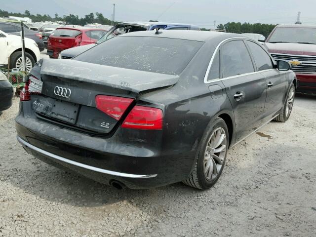 WAURVAFD3BN017175 - 2011 AUDI A8 L QUATT GRAY photo 4