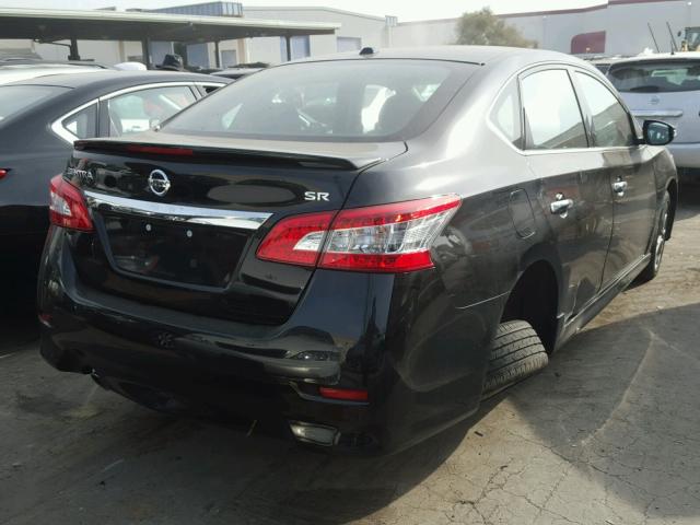 3N1AB7AP7FY328617 - 2015 NISSAN SENTRA S BLACK photo 4