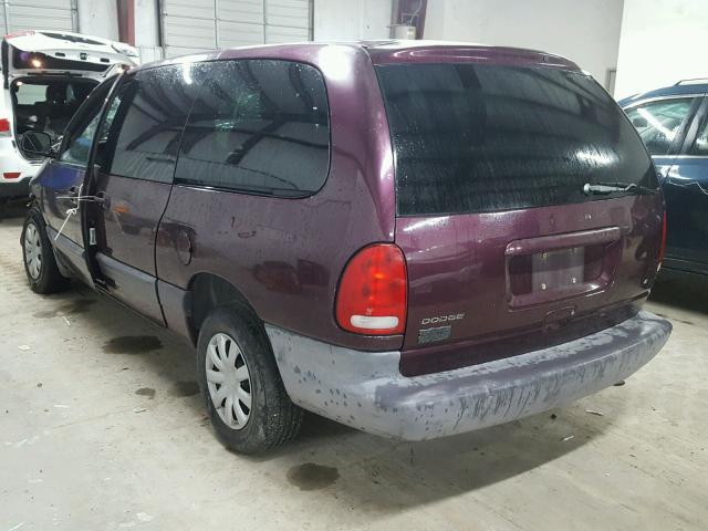 1B4GP44G2XB544620 - 1999 DODGE GRAND CARA PURPLE photo 3