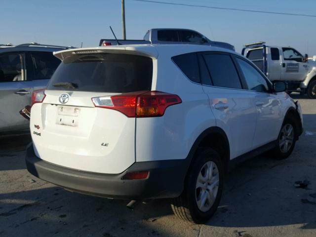 2T3ZFREV6EW091325 - 2014 TOYOTA RAV4 LE WHITE photo 4