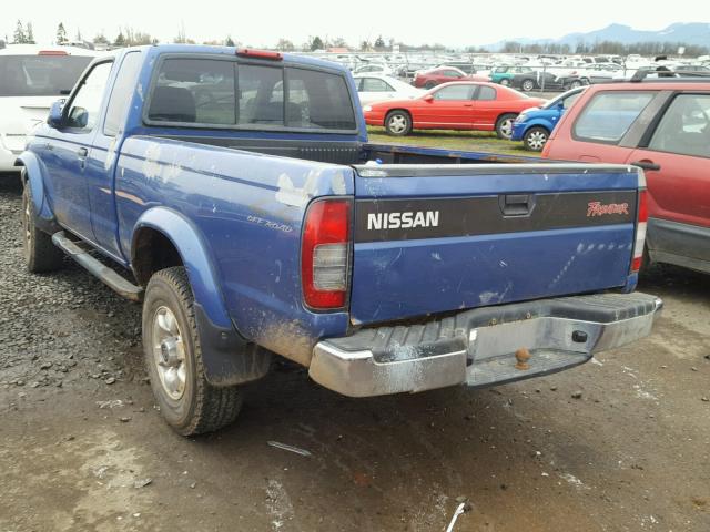 1N6ED26Y6XC304054 - 1999 NISSAN FRONTIER K BLUE photo 3