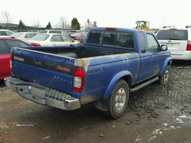 1N6ED26Y6XC304054 - 1999 NISSAN FRONTIER K BLUE photo 4