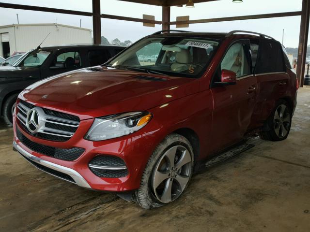 4JGDA5JB4GA786588 - 2016 MERCEDES-BENZ GLE 350 RED photo 2