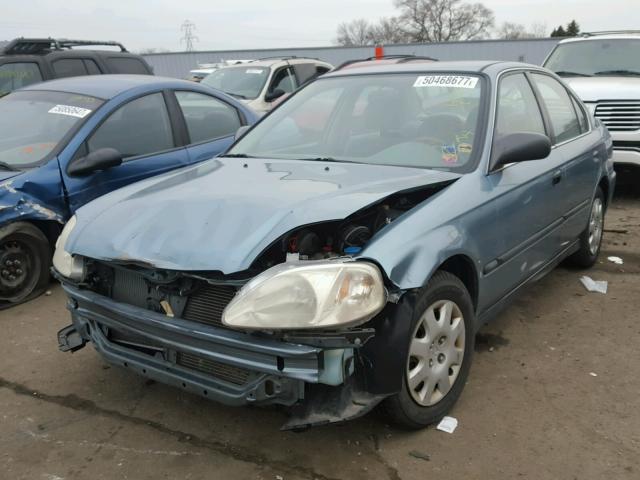 1HGEJ6673XL036026 - 1999 HONDA CIVIC LX BLUE photo 2