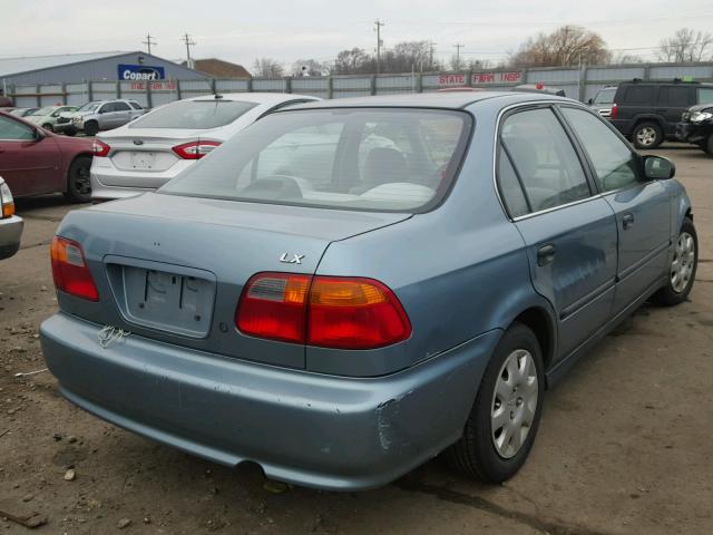 1HGEJ6673XL036026 - 1999 HONDA CIVIC LX BLUE photo 4