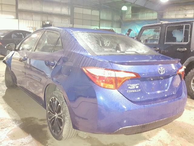 2T1BURHE9FC259487 - 2015 TOYOTA COROLLA L BLUE photo 3