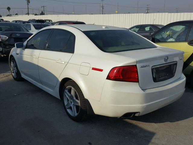 19UUA66205A026076 - 2005 ACURA TL WHITE photo 3